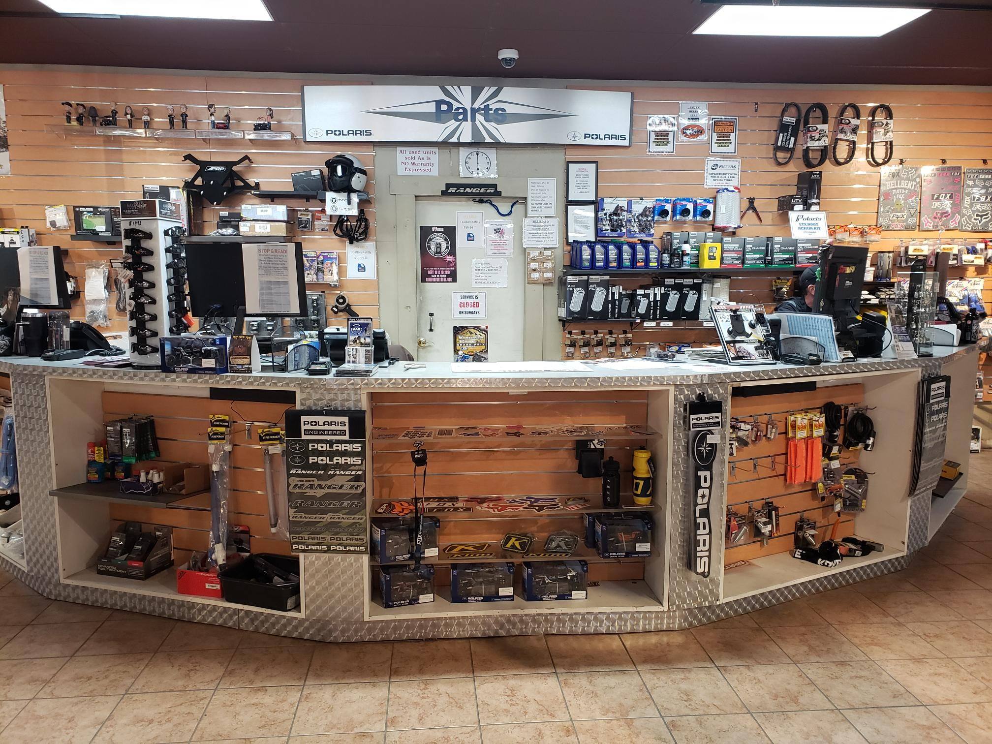 Parts Department at Reno Cycles & Gear.